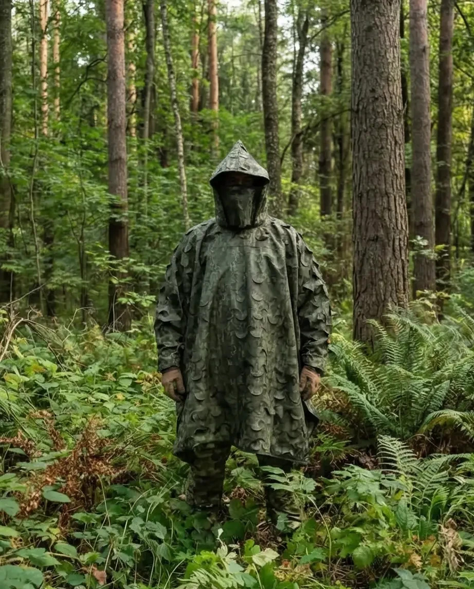 Anti-thermal imaging poncho "GHOST"  face mask, 3D camouflage protection💛💙*