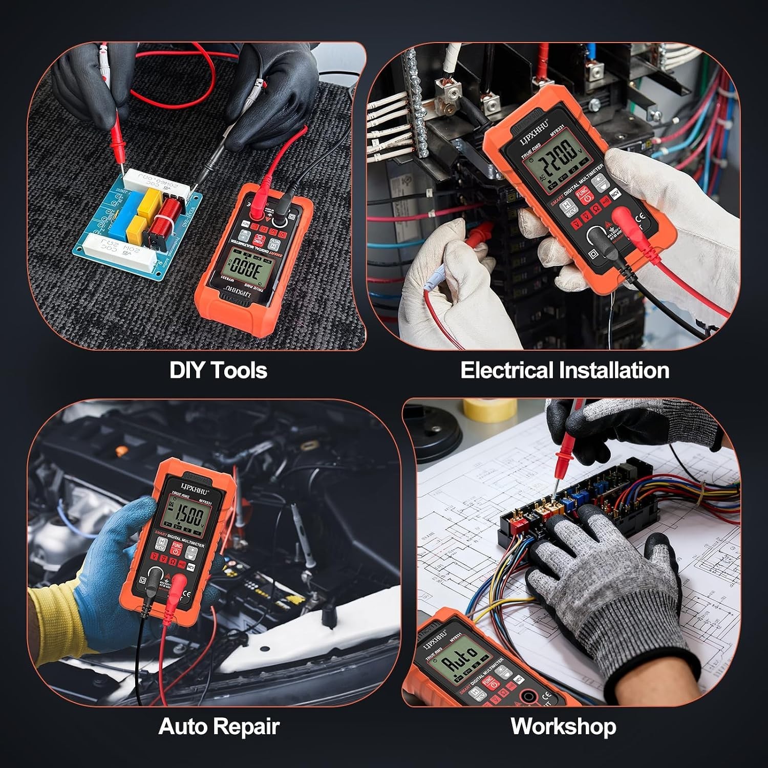 Digital Multimeter Volt Meter TRMS 4000 Counts Auto-Range NCV Voltage Multi T...