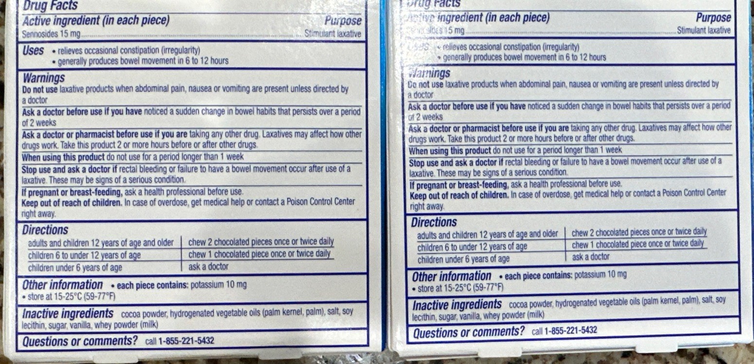 2x24 Ex-lax Regular Strength Chocolated Stimulant Laxative Constipation Relief