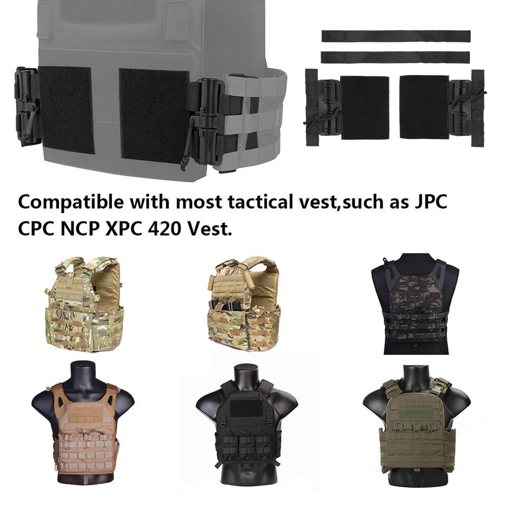 Tactical MOLLE Vest Quick Release Buckle Set Fast for Side Belt Cummerbund Strap