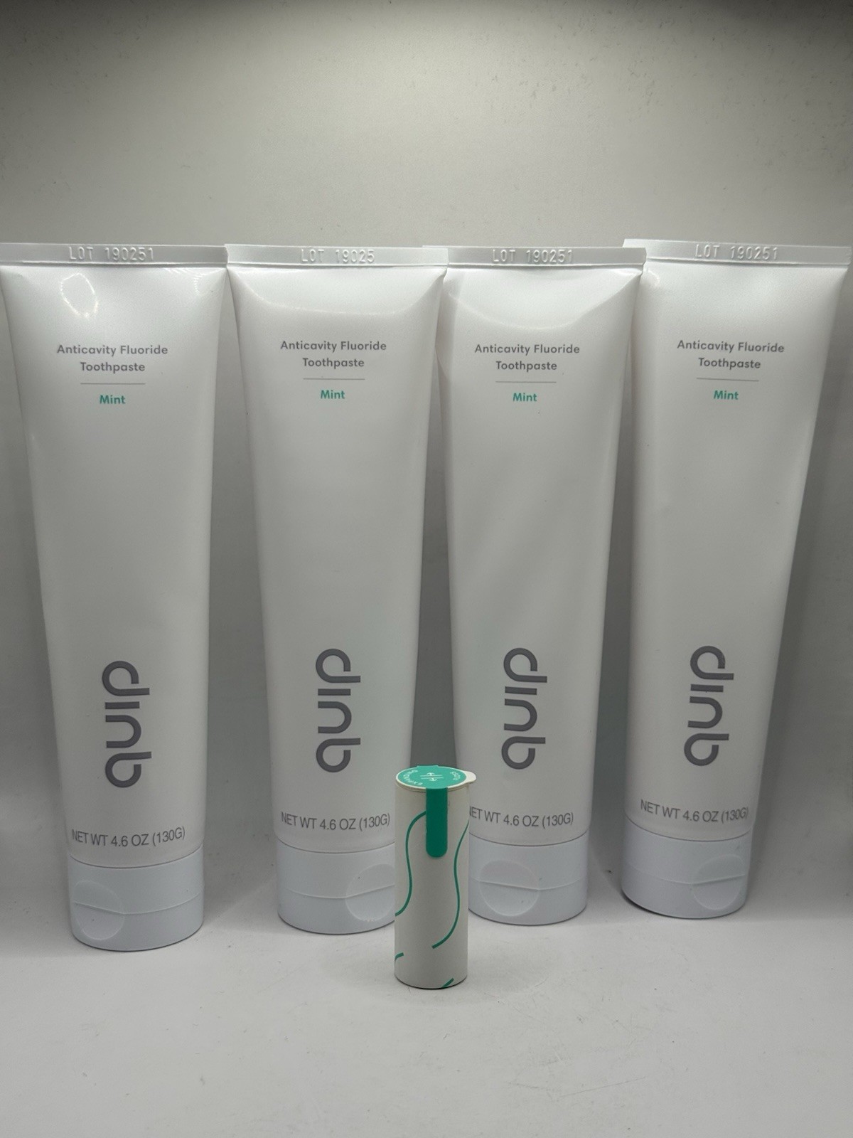 4x Quip Anticavity Fluoride Toothpaste Mint  4.6 Oz Each + Expanding Floss New!