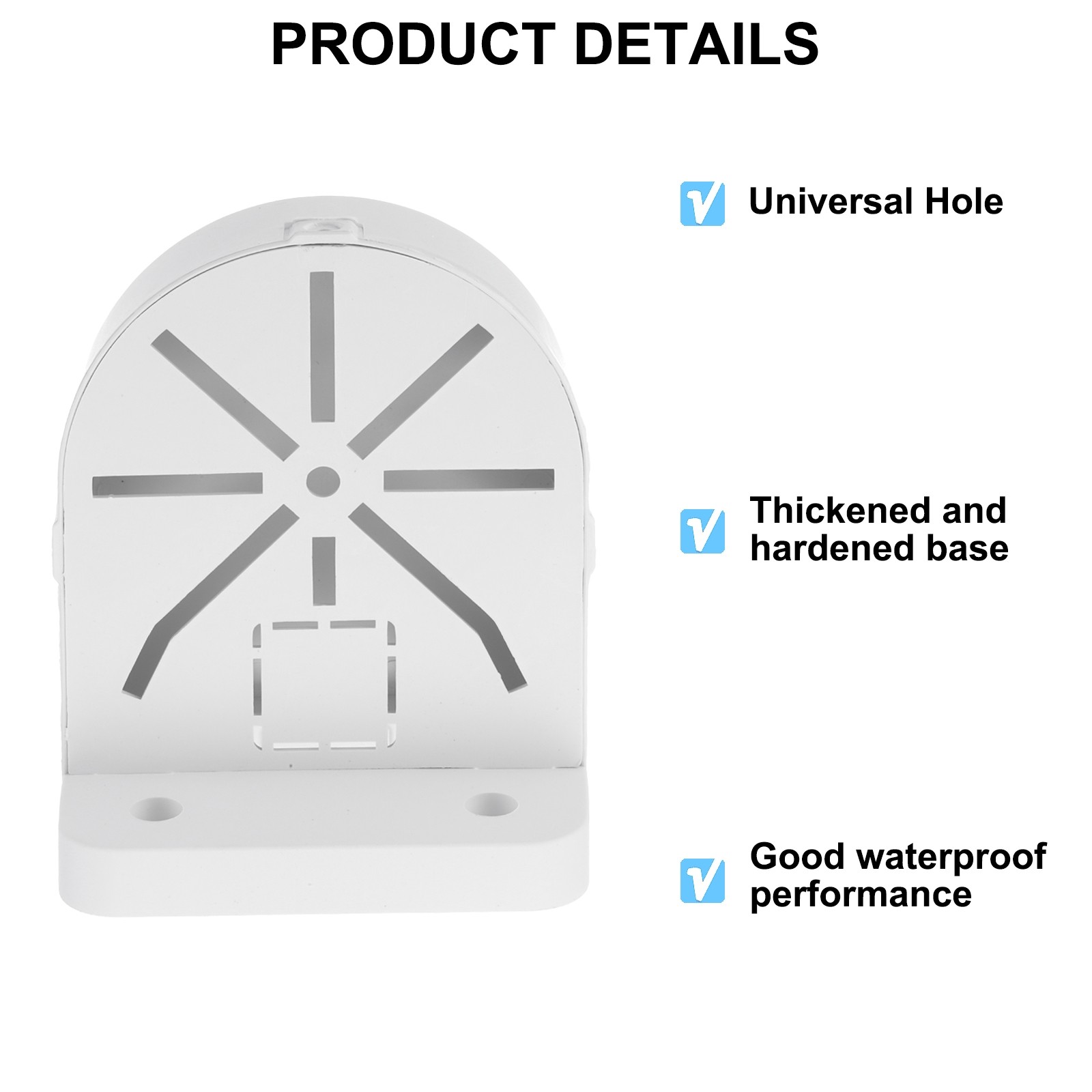 1 Pack Dome Security Camera Mount 4.9" Bracket Junction Box, Plastic