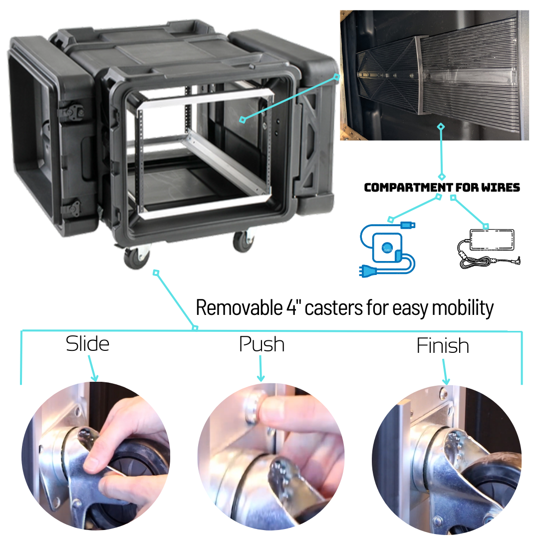 SKB 30" Deep 8U Shock Mount Rack Case - Ultimate Protection & Versatility