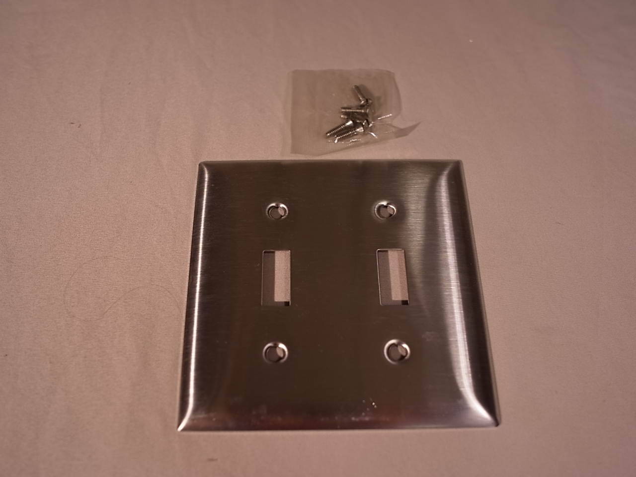 Stainless Steel 2 Gang Switch Wall Plate 6975