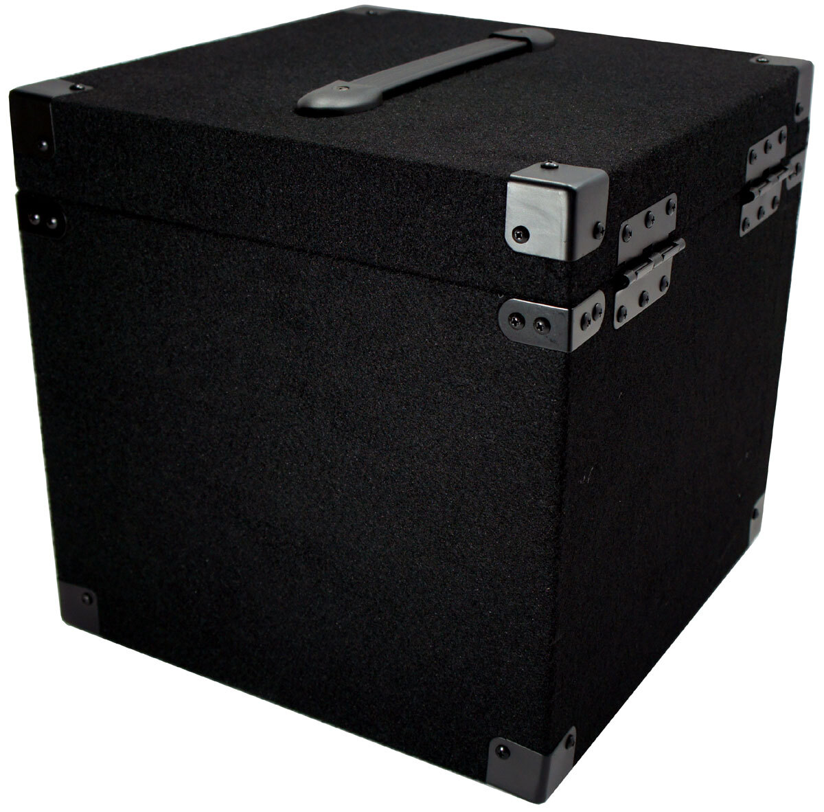 Durable DJ Carpeted Wood Case Removeable Lid Storage Box for 90 LP Vinyl Records
