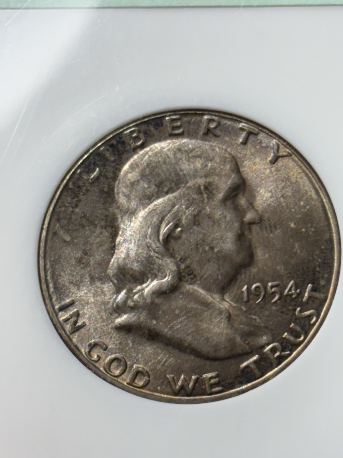 1954 S Franklin Half Old NGC Fatty Holder No Barcode MS 65