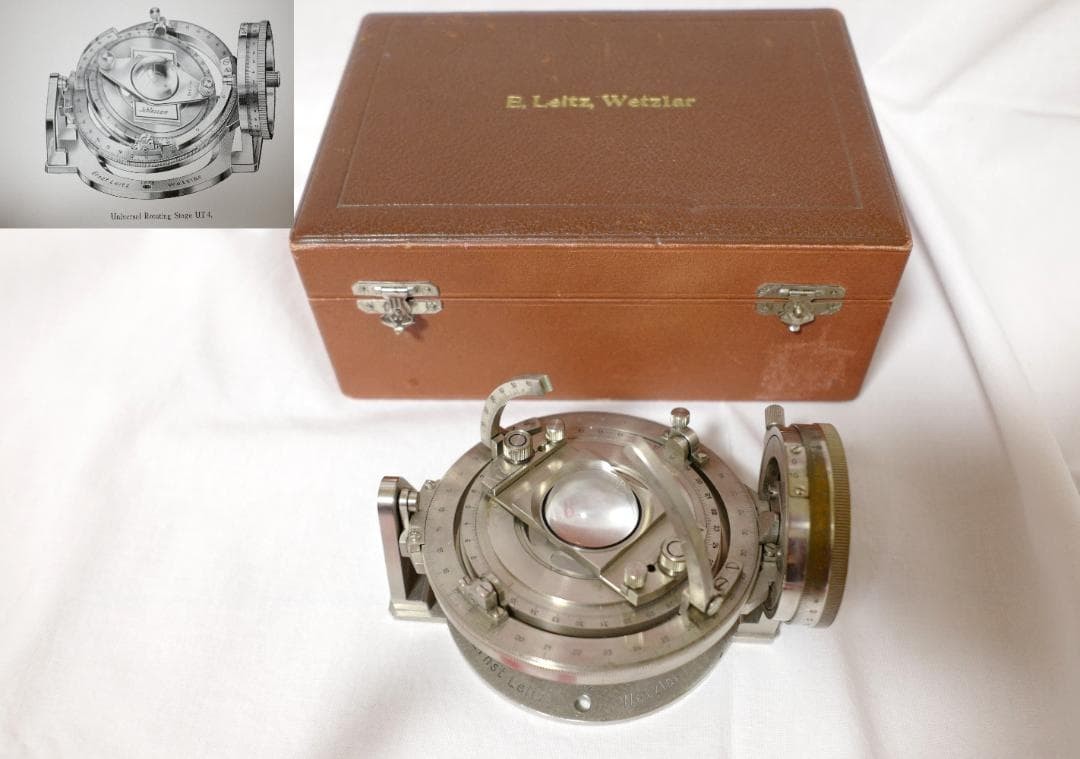 microscope antique vintage collectible Accessory "Leitz Universal Stage UT4"