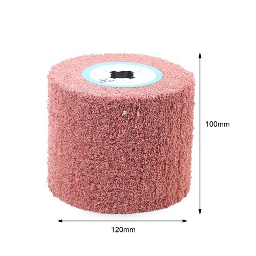 7Pcs Wire Drawing Wheel 60#-600# Grit Drum Burnishing Polishing Buffer Wheel