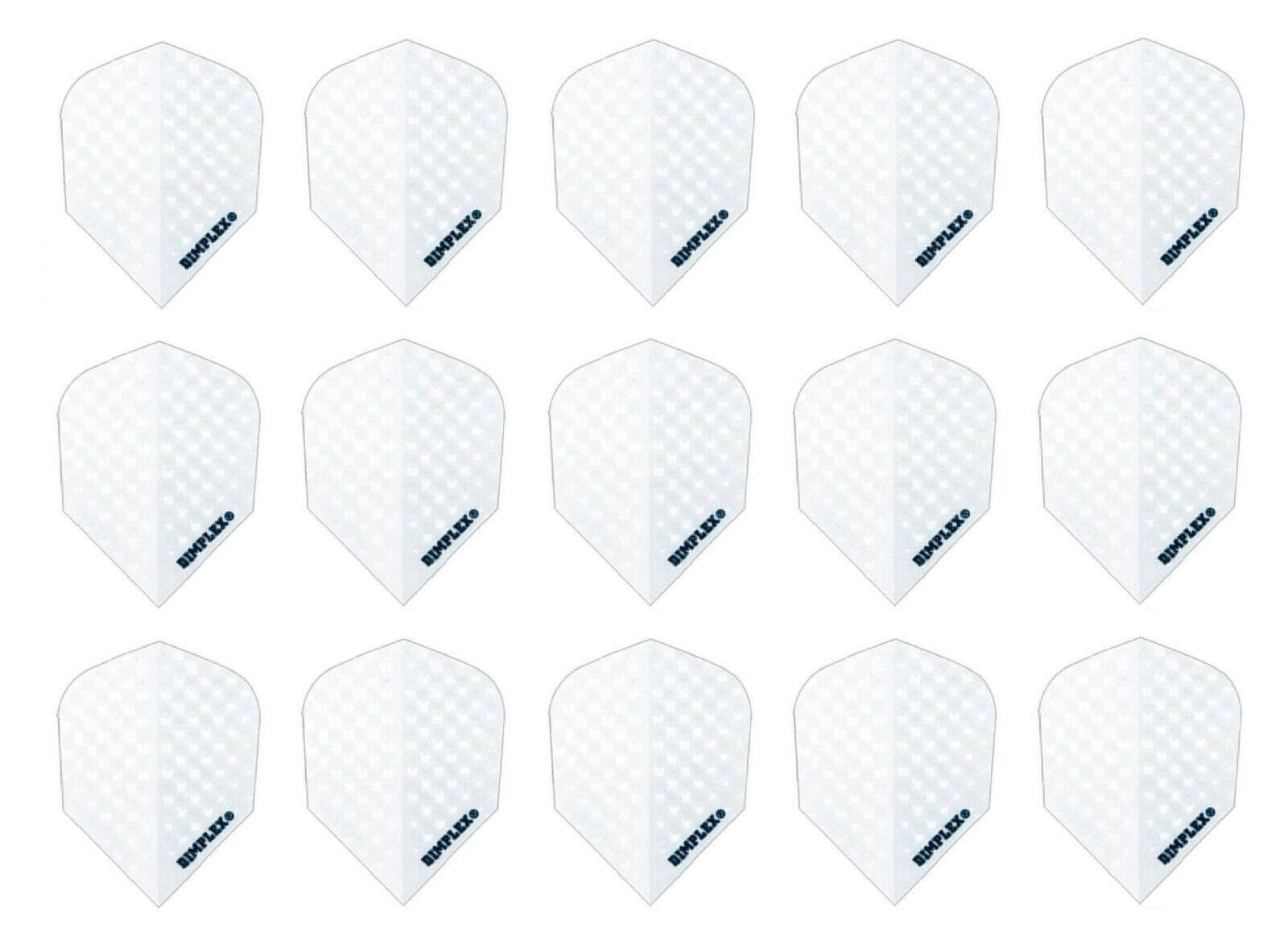 5 Sets Harrows Dimplex Standard Dart Flights - Ships w/ Tracking - White
