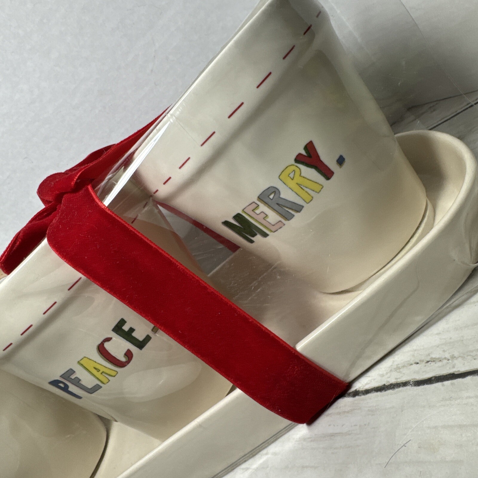 Rae Dunn Joy Peace & Merry Planter Set