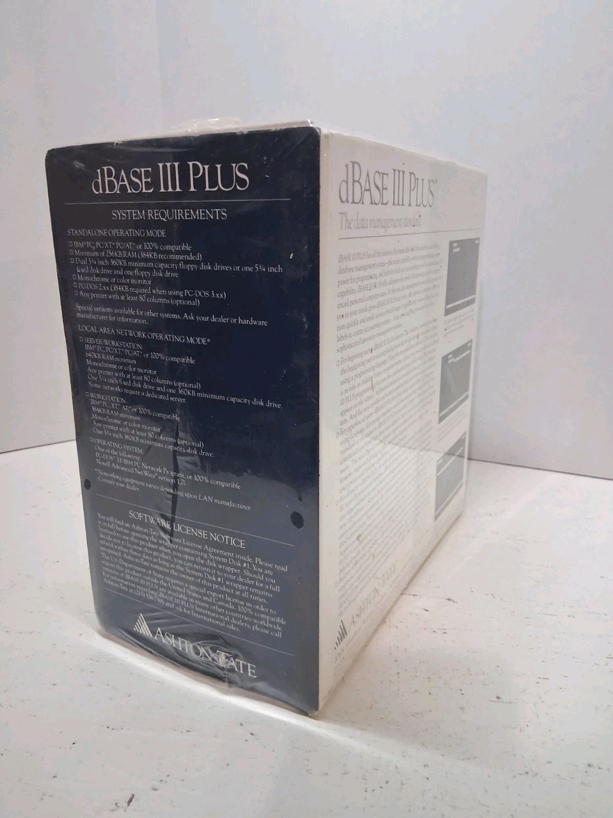Ashton-Tate dBASE III Plus Ver 1.1 No Copy Protection SEALED Vintage Software