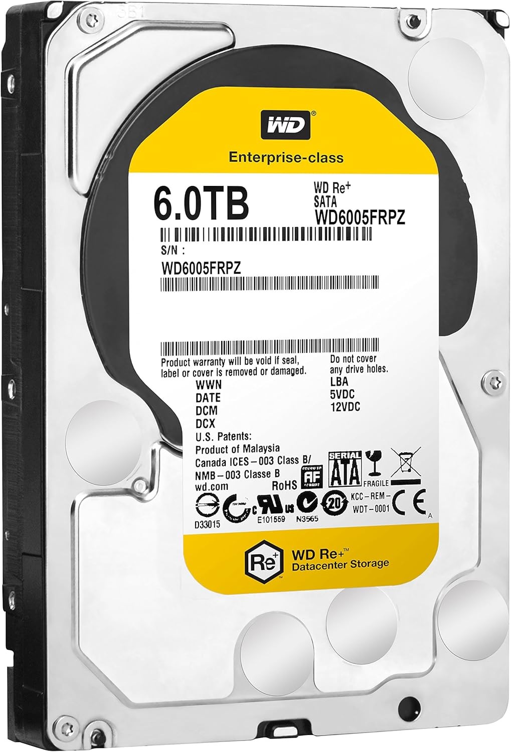 Western Digital Re+ 6TB SATA 6Gbps 128MB Cache 3.5'' HDD WD6005FRPZ New