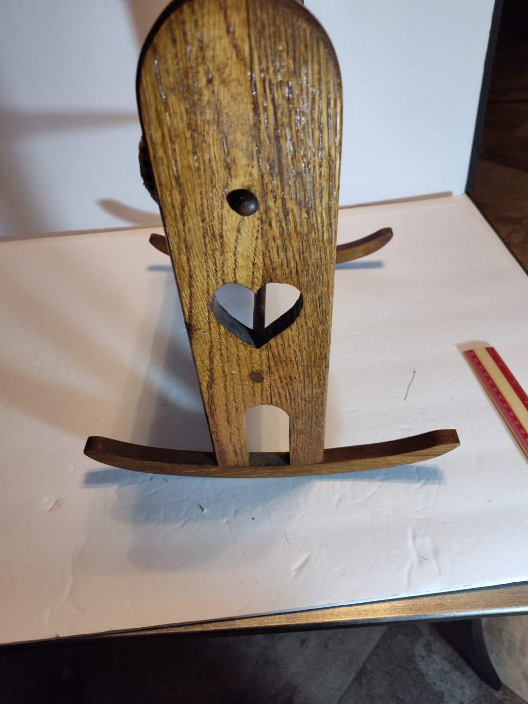 Rocking Wood Foot Stool Padded