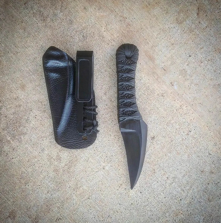 Revenant Corps Carrion Fixed Dagger 3.25" Black G10 Construction/Wrapped Handle