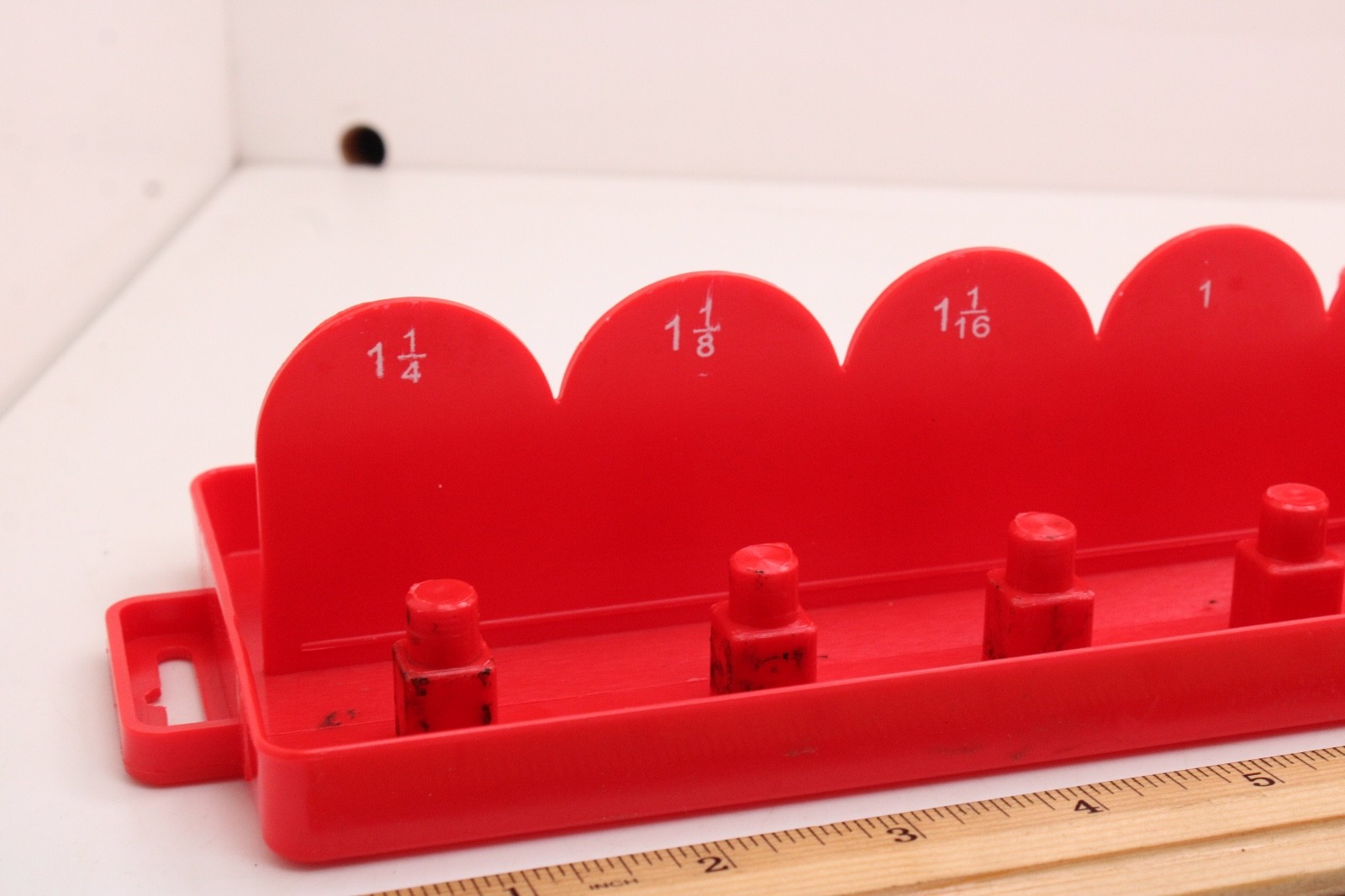 Grip 67224 1/2" Drive SAE 28 Position Standard/Deep Red Socket Tray Organizer