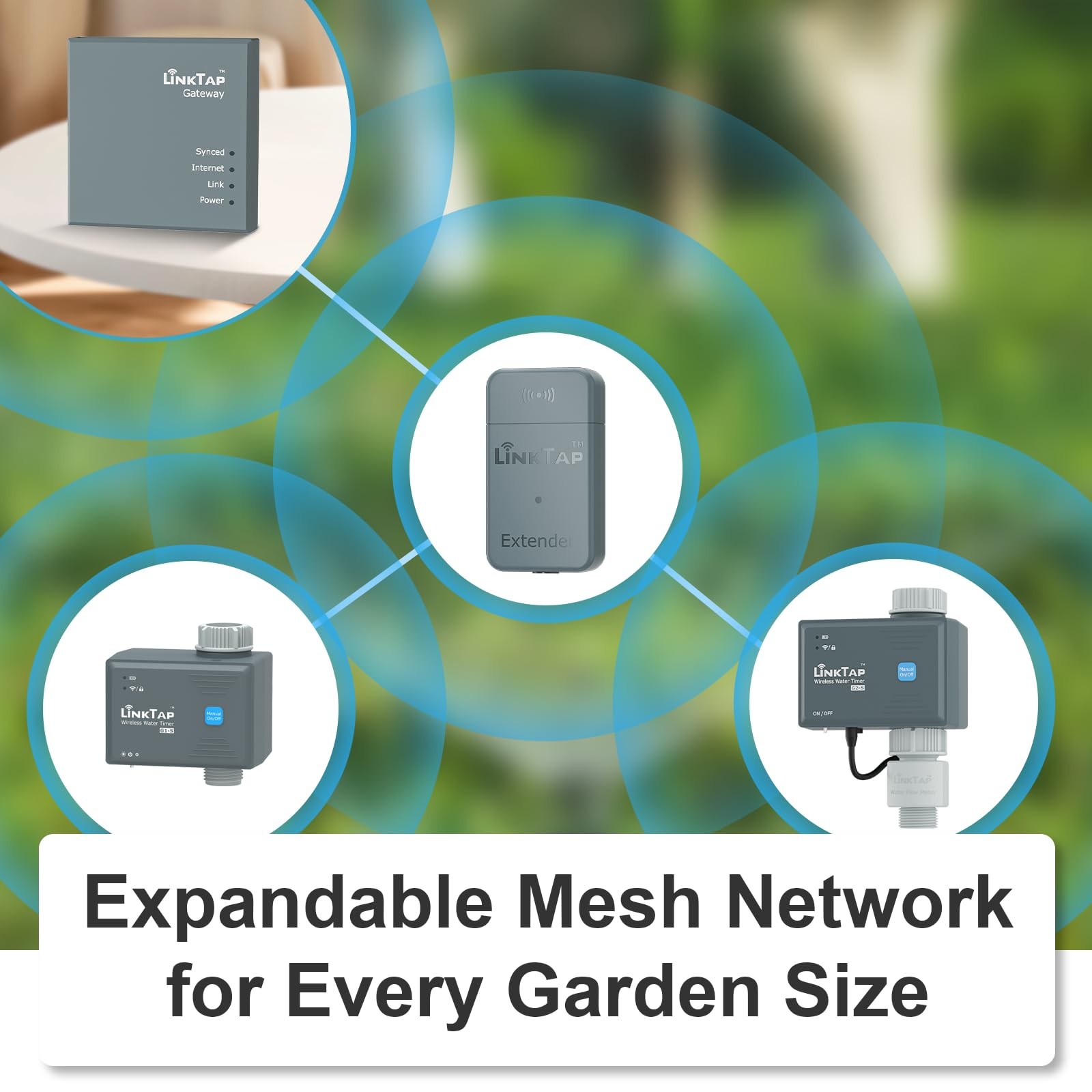 Linktap G1S Wireless Water Timer Gateway - Smart Sprinkler Timer App Remote