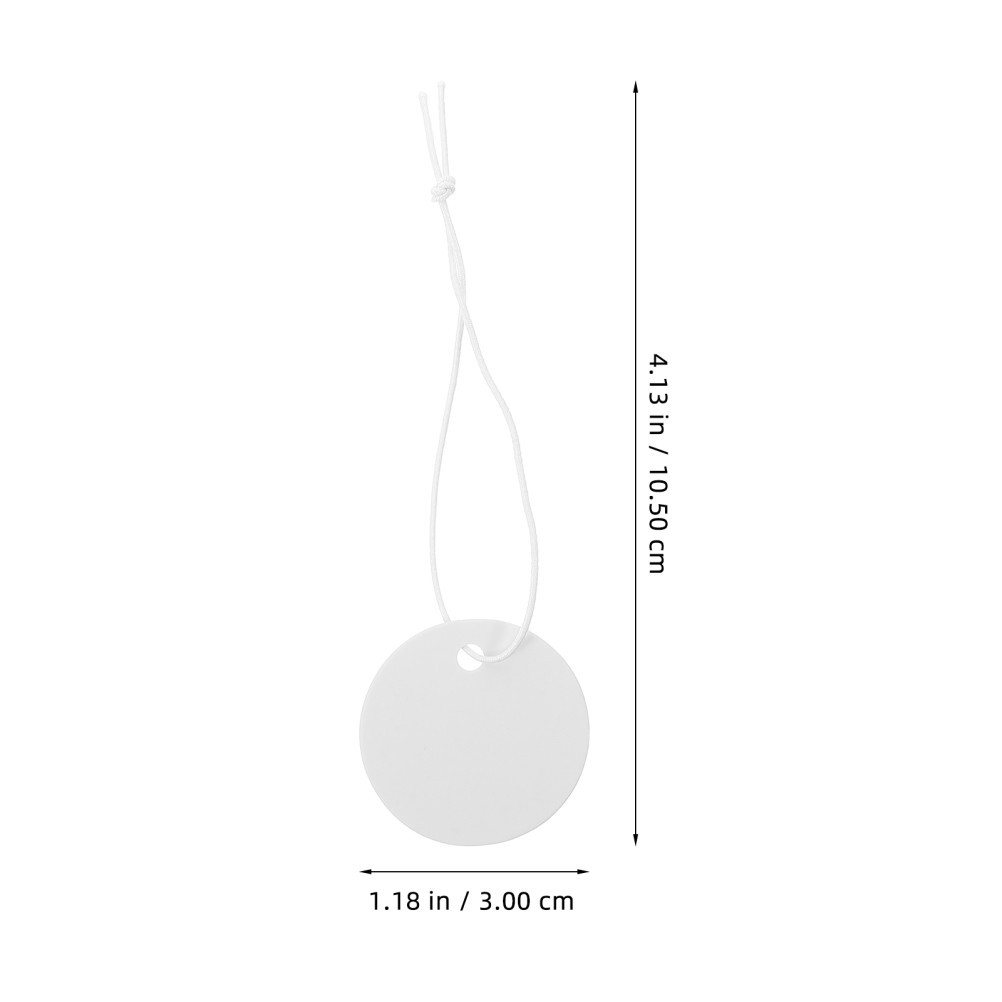 100Pcs Price Tags Jewelry Tags with String Blank Tag with Elastic String Price