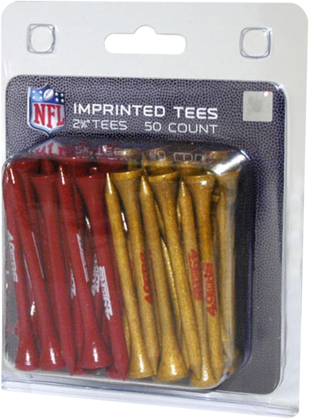 Team Golf NFL Kansas City Chiefs Pack of 50 Golf Tees 2-3/4" Golf Tees, 50 Pack,