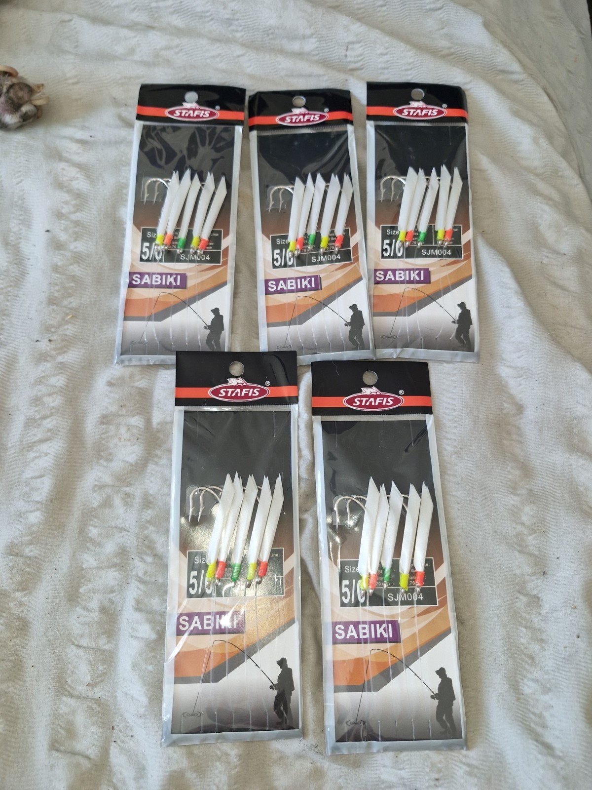 5 x size 5/0 Cod/ Mackerel Feathers Sabiki Dayglows  Sea Fishing Rigs 5 Hooks