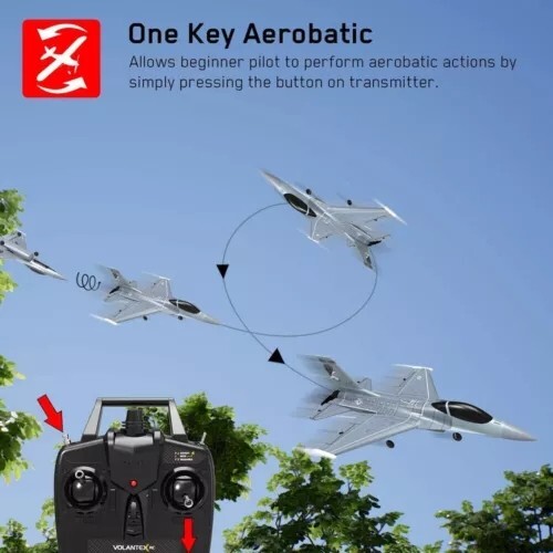 US VOLANTEX F16 Fighter 2.4GHz 4CH RC Plane Aircraft 6Axis Gyro RTF Stunt Glider