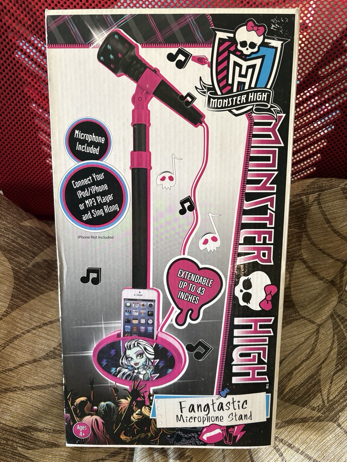 MONSTER HIGH Microphone & 43" Stand Fangtastic Sing AlongTo Your MP3 Songs RARE