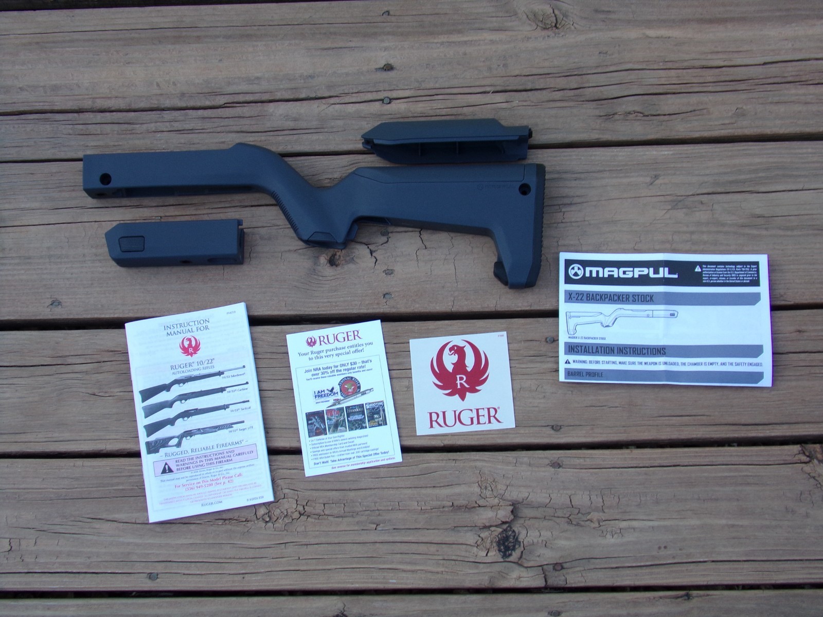 Magpul X-22 Backpacker Stock For Ruger 10/22 Takedown Black - MAG808-BLK