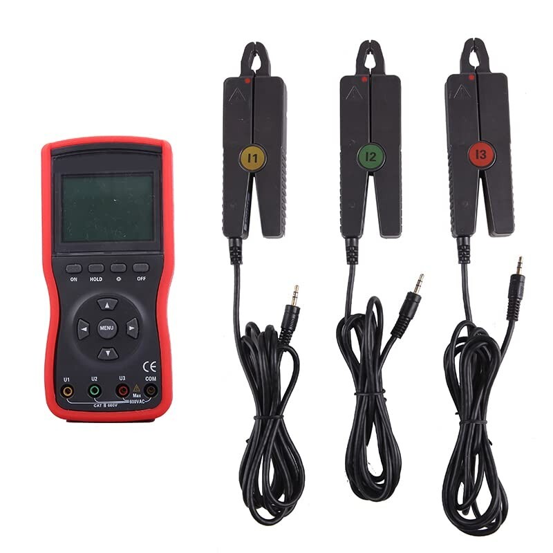 Three Phase Digital Phase Voltmeter with Phase Range 0.0°～360.0° Φ8mm 20A 12kW