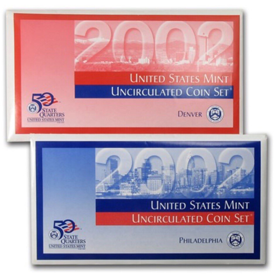 2002 Uncirculated Coin Set U.S Mint Government Packaging OGP COA