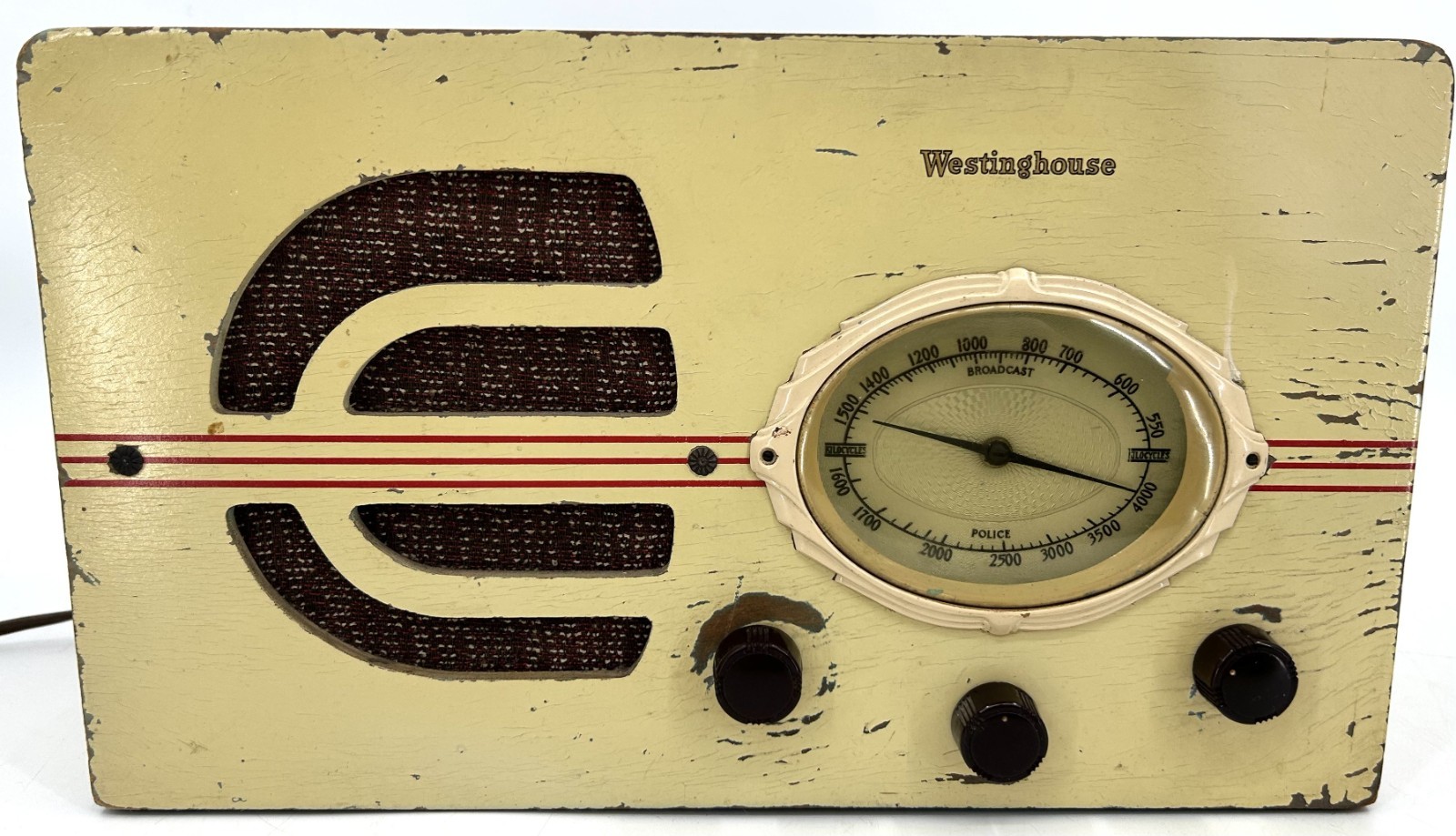 1937 WESTINGHOUSE WR217 Serenader Wood Radio Model R - Powers ON