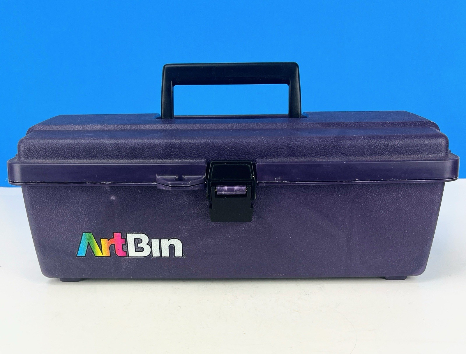 Vintage 1980s 1990s Art Bin Storage Box - Purple - Flambeau Products