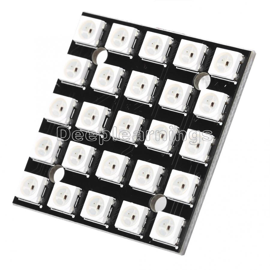 WS2812B 5X5 5050 RGB LED Full Color Driver 25Bit Color Lamp Development Board