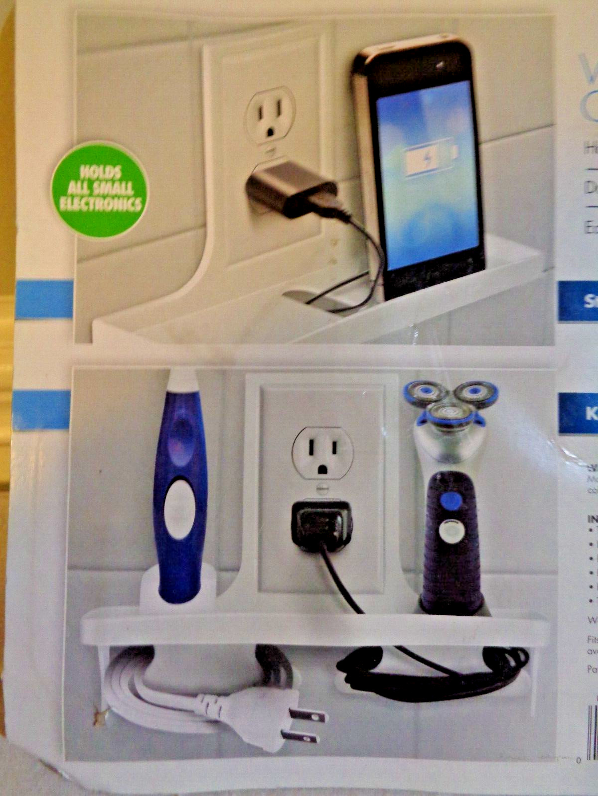 Wall Outlet Organizer Keep Essential Handy While Charging Hold Toothbrush Shaver