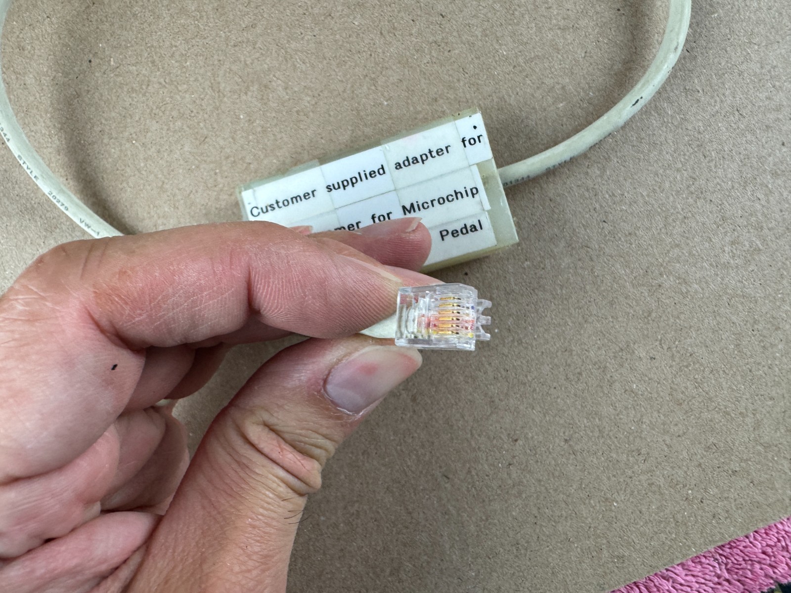 Adapter for Programmer for Microchip on Brewer Linak 4 Pedal