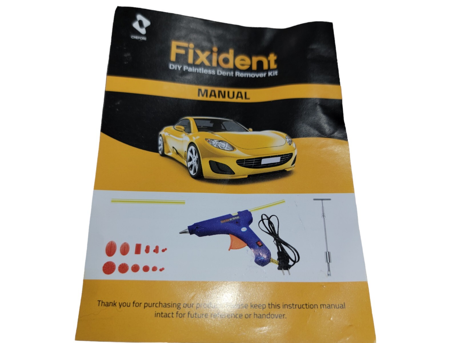 Fixident PDR Car Dent Remover Tool Kit Paintless Repair Hail Damage Puller Tabs