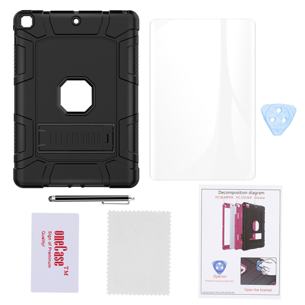 Case For iPad 9th Generation Heavy Duty Shockproof Rugged Cover+Screen Protector