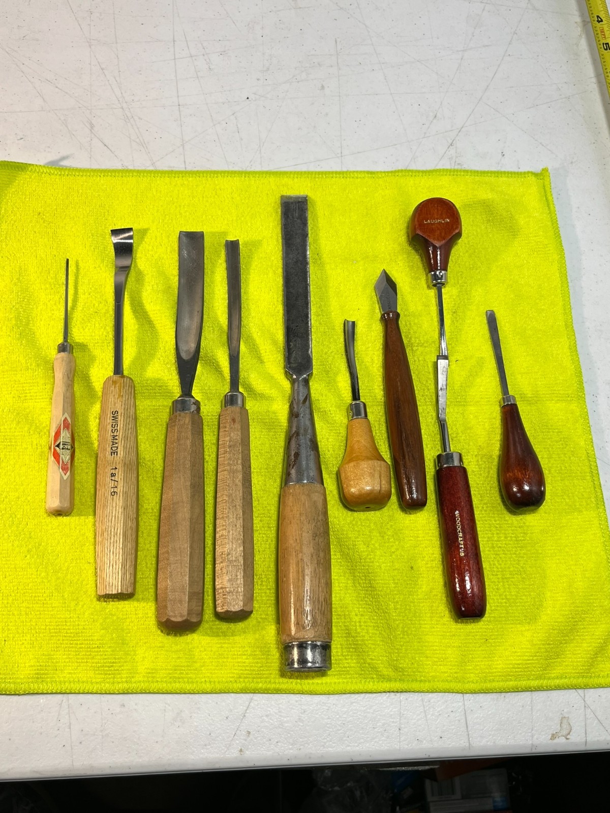 Vintage Woodworking Chisel & Gouge Lot - Pfeil Swiss Made, Veritas, Woodcraft