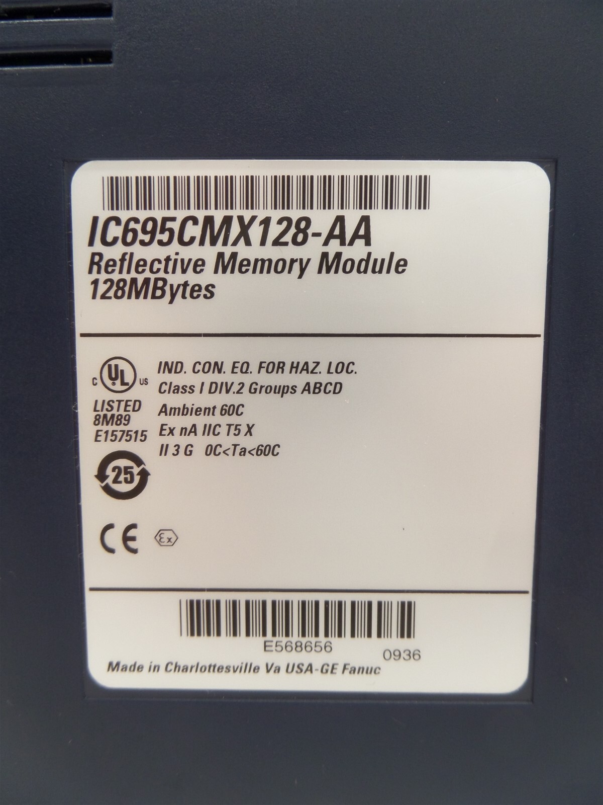 GE Fanuc IC695CMX128-AA Reflective Memory Module 128MB