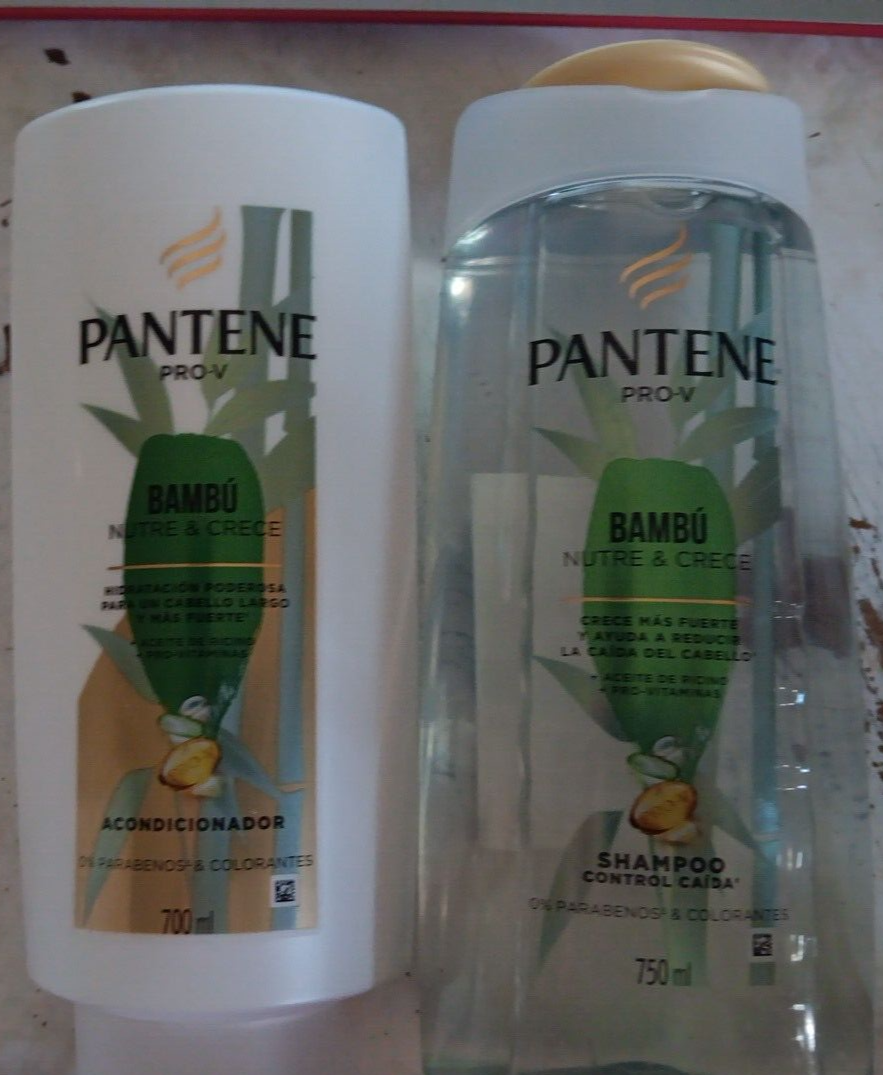 PANTENE SHAMPOO BAMBU 750ml Y ACONDICIONADOR - 700ml