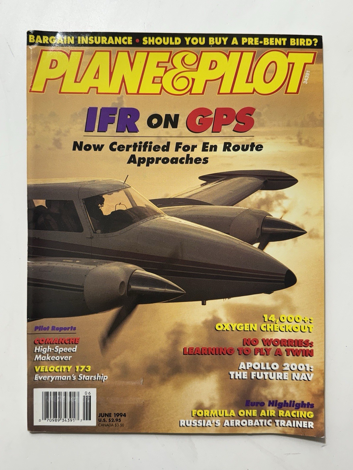 Plane & Pilot Magazine Volume 30 Number 6 June 1994 IFR on GPS