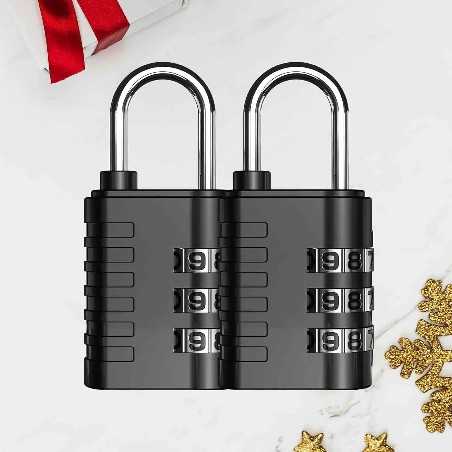 2 Pcs Tool Box Hasp Luggage Combination Lock Briefcase Replacement Lock
