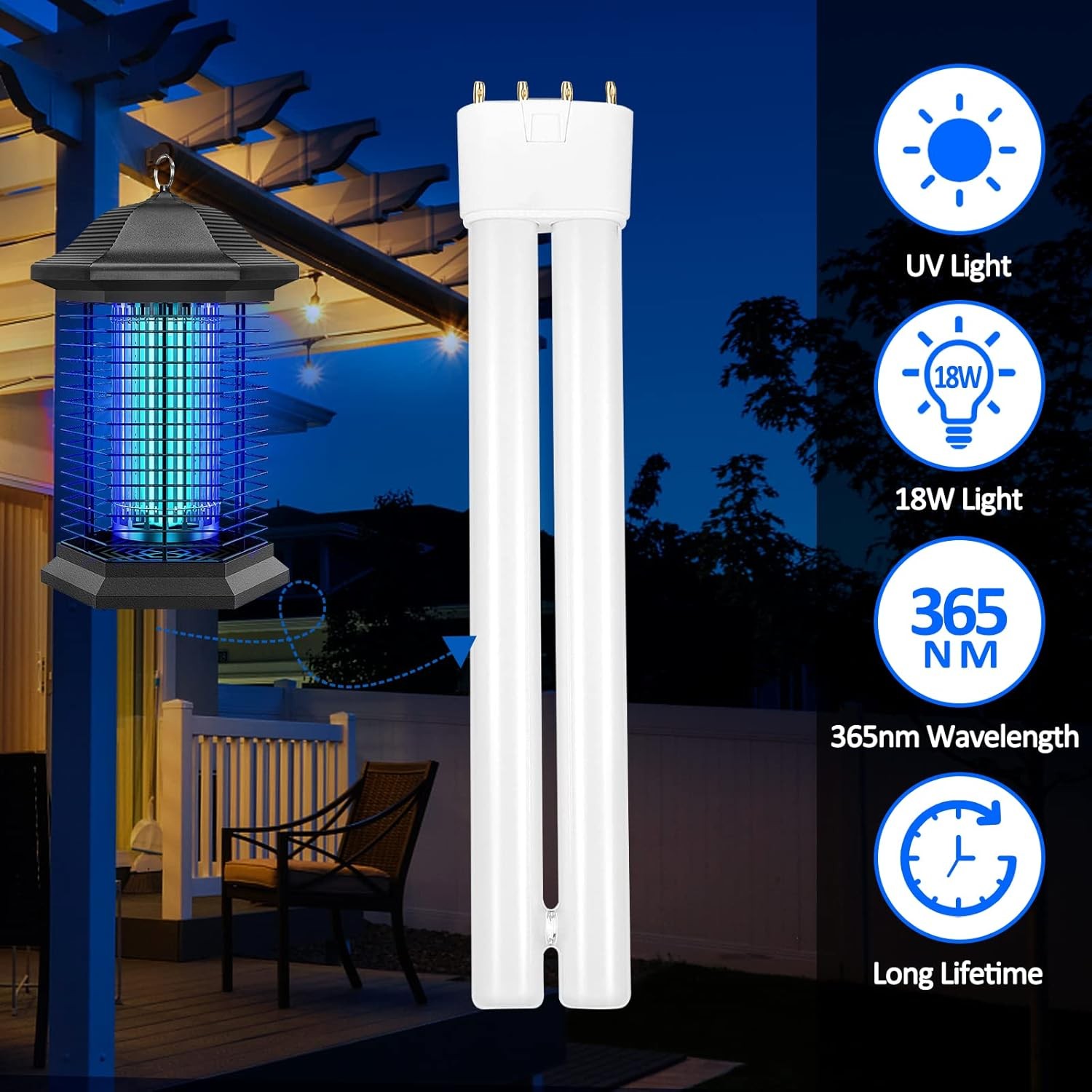 18W Replacement Bulb Bug Zapper H Shape