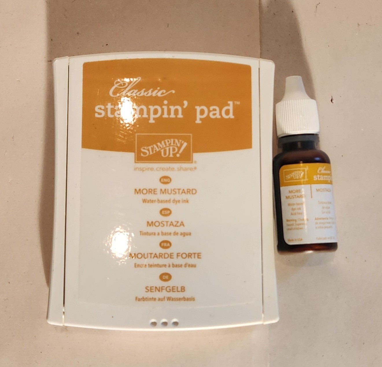 Stampin Up Classic Stampin Pad and Refill - More Mustard