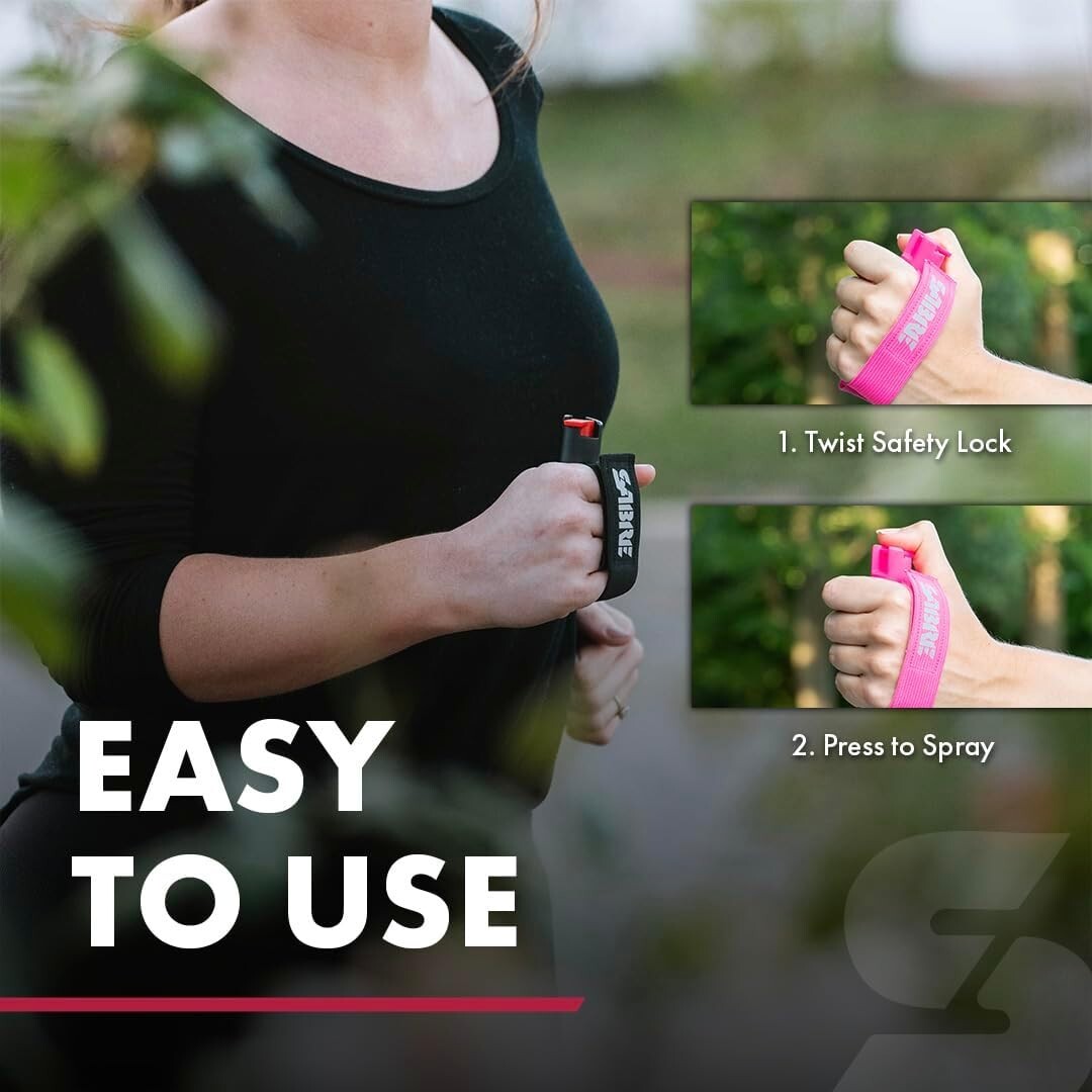 Portable Maximum Strength Pepper Spray with Adjustable Reflective Hand Strap