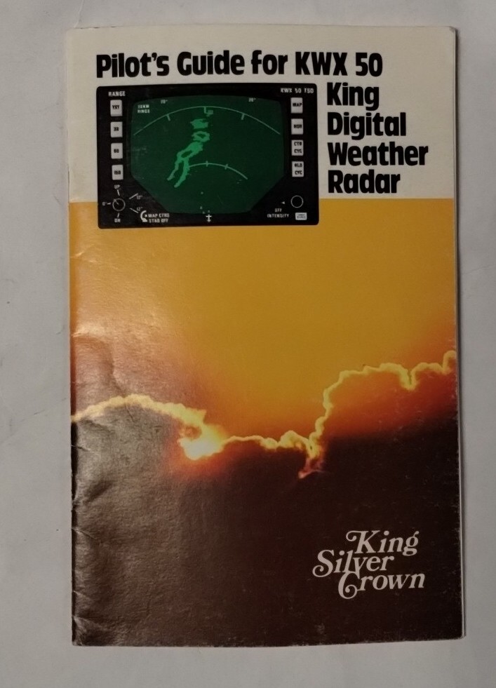 King Silver Crown Digital Weather Radar KWX 50 Pilots Guide-Original