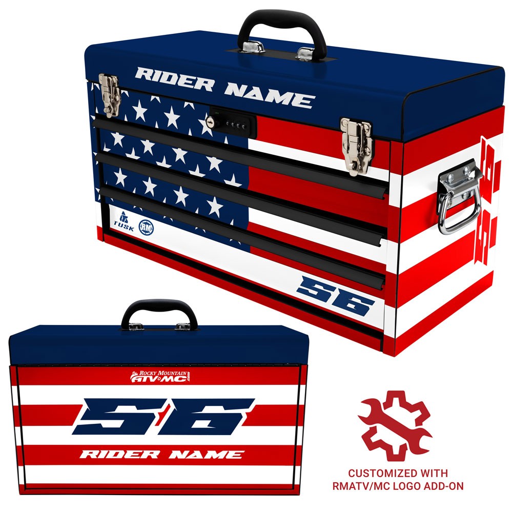 Attack Graphics 2159370020 Tusk Moto Toolbox Replacmnt Decals Patriotic