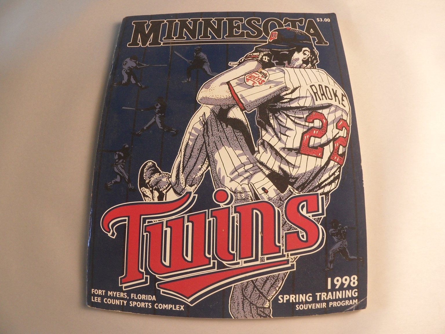 Vintage 1998 Minnesota Twins Spring Training Program Radke MLB