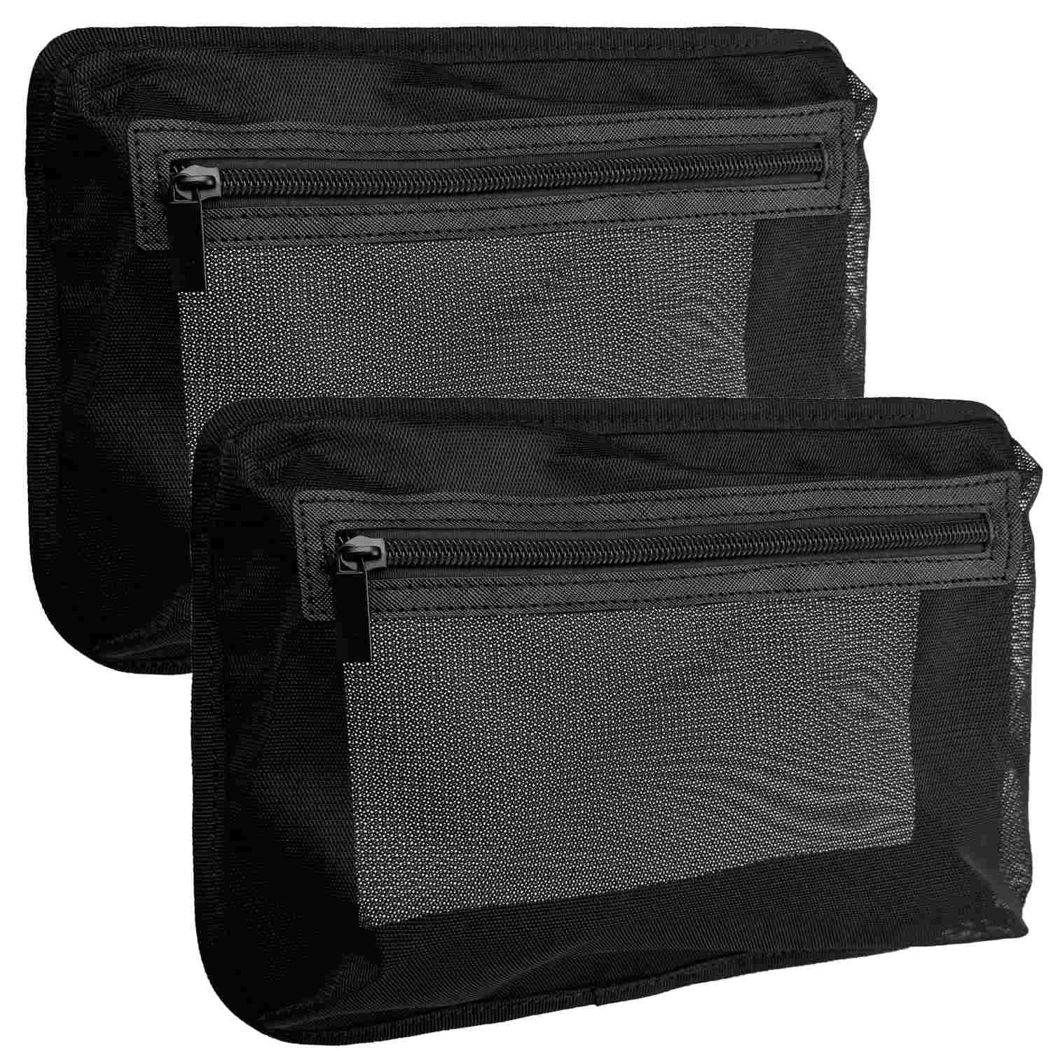 2 PCS Self-Adhesive Boat Organizer Mesh Bag Dry Mount Pouch Gear 10x7 Inch