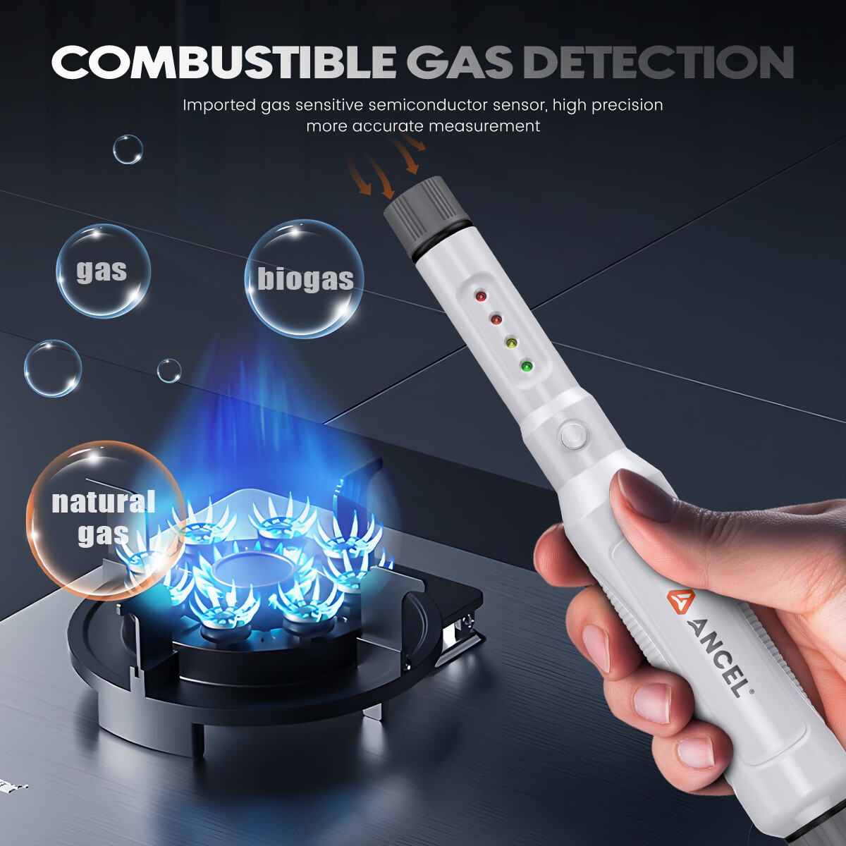 ANCEL GD100 Digital Natural Gas Leak Detector Emissions Gas Analyzers Tools