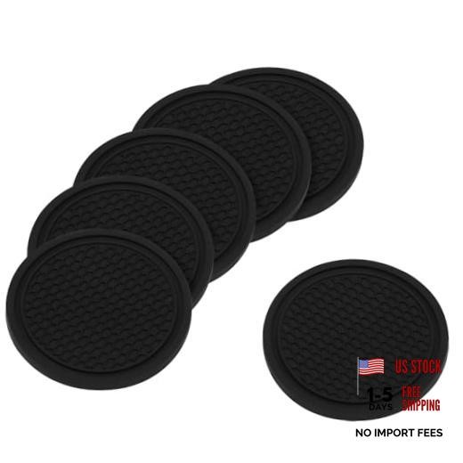 Car Cup Coaster - 6PCS Silicone Non-Slip Drink Holder Inserts for Car Cups