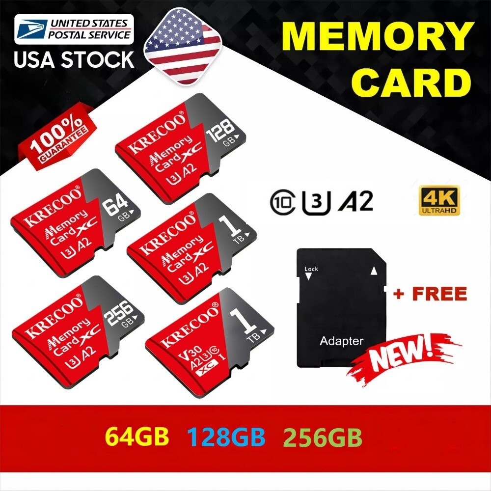 1TB Micro SD Card Memory 64GB 128GB 256GB 1024GB Ultra NEW US Lot